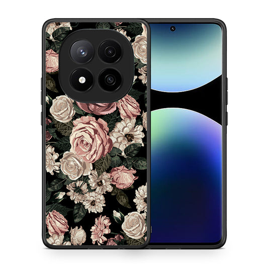 Θήκη Xiaomi Redmi Note 14 Pro Plus 5G Wild Roses Flower από τη Smartfits με σχέδιο στο πίσω μέρος και μαύρο περίβλημα | Xiaomi Redmi Note 14 Pro Plus 5G Wild Roses Flower case with colorful back and black bezels