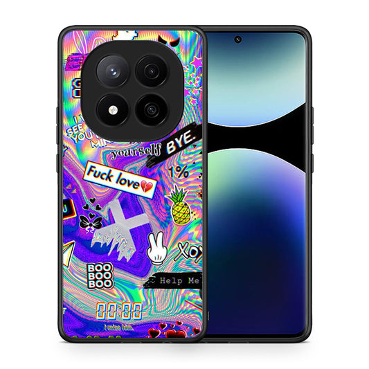 Θήκη Xiaomi Redmi Note 14 Pro Plus 5G Game Over από τη Smartfits με σχέδιο στο πίσω μέρος και μαύρο περίβλημα | Xiaomi Redmi Note 14 Pro Plus 5G Game Over case with colorful back and black bezels