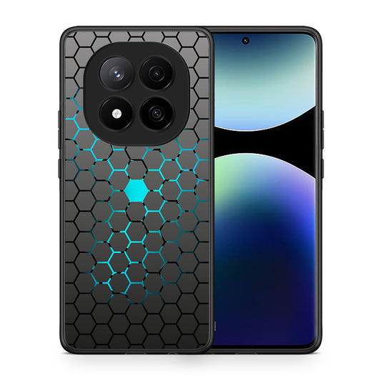 Θήκη Xiaomi Redmi Note 14 Pro Plus 5G Hexagonal Geometric από τη Smartfits με σχέδιο στο πίσω μέρος και μαύρο περίβλημα | Xiaomi Redmi Note 14 Pro Plus 5G Hexagonal Geometric case with colorful back and black bezels