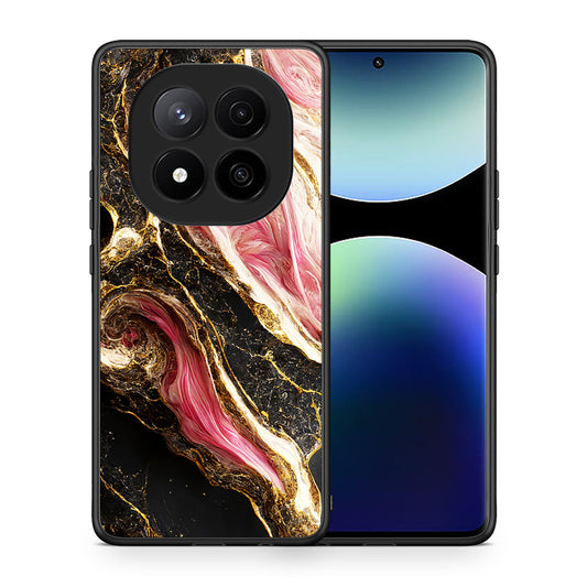 Θήκη Xiaomi Redmi Note 14 Pro Plus 5G Glamorous Pink Marble από τη Smartfits με σχέδιο στο πίσω μέρος και μαύρο περίβλημα | Xiaomi Redmi Note 14 Pro Plus 5G Glamorous Pink Marble case with colorful back and black bezels