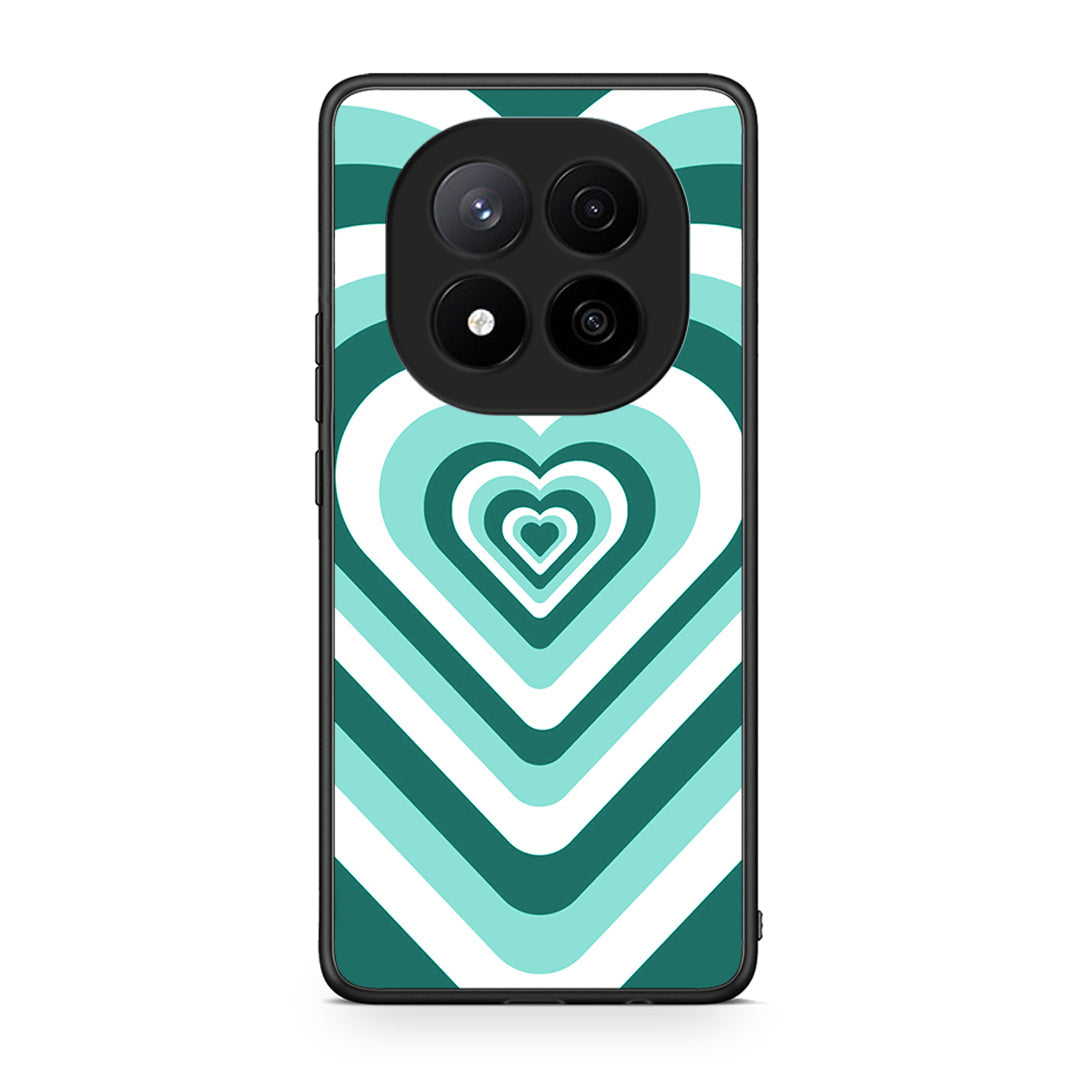 Xiaomi Redmi Note 14 Pro Plus 5G Green Hearts θήκη από τη Smartfits με σχέδιο στο πίσω μέρος και μαύρο περίβλημα | Smartphone case with colorful back and black bezels by Smartfits