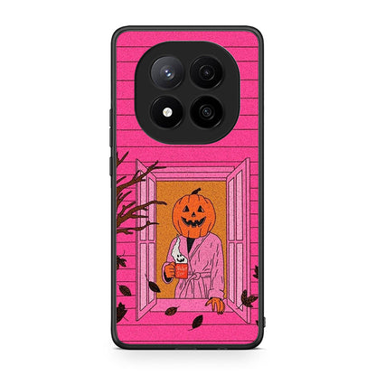 Xiaomi Redmi Note 14 Pro Plus 5G Halloween Pumpkin Lady Θήκη από τη Smartfits με σχέδιο στο πίσω μέρος και μαύρο περίβλημα | Smartphone case with colorful back and black bezels by Smartfits