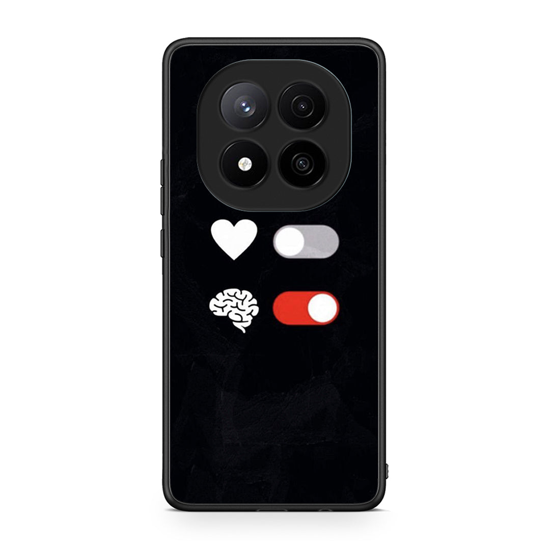 Xiaomi Redmi Note 14 Pro Plus 5G Heart Vs Brain Θήκη Αγίου Βαλεντίνου από τη Smartfits με σχέδιο στο πίσω μέρος και μαύρο περίβλημα | Smartphone case with colorful back and black bezels by Smartfits
