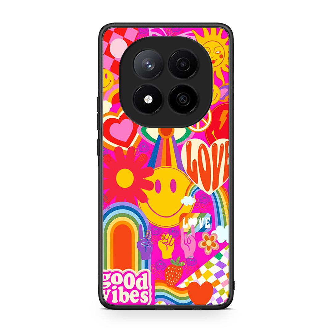 Xiaomi Redmi Note 14 Pro Plus 5G Hippie Love θήκη από τη Smartfits με σχέδιο στο πίσω μέρος και μαύρο περίβλημα | Smartphone case with colorful back and black bezels by Smartfits