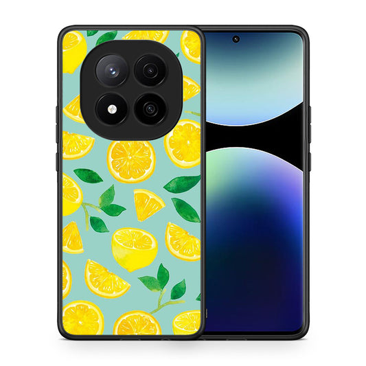 Θήκη Xiaomi Redmi Note 14 Pro Plus 5G Lemons από τη Smartfits με σχέδιο στο πίσω μέρος και μαύρο περίβλημα | Xiaomi Redmi Note 14 Pro Plus 5G Lemons case with colorful back and black bezels