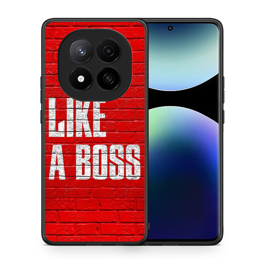 Θήκη Xiaomi Redmi Note 14 Pro Plus 5G Like A Boss από τη Smartfits με σχέδιο στο πίσω μέρος και μαύρο περίβλημα | Xiaomi Redmi Note 14 Pro Plus 5G Like A Boss case with colorful back and black bezels