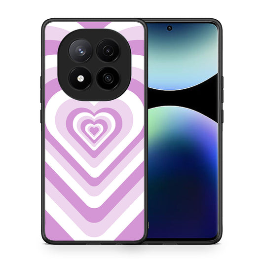 Θήκη Xiaomi Redmi Note 14 Pro Plus 5G Lilac Hearts από τη Smartfits με σχέδιο στο πίσω μέρος και μαύρο περίβλημα | Xiaomi Redmi Note 14 Pro Plus 5G Lilac Hearts case with colorful back and black bezels