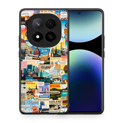 Θήκη Xiaomi Redmi Note 14 Pro Plus 5G Live To Travel από τη Smartfits με σχέδιο στο πίσω μέρος και μαύρο περίβλημα | Xiaomi Redmi Note 14 Pro Plus 5G Live To Travel case with colorful back and black bezels