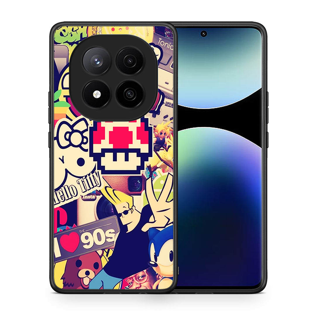 Θήκη Xiaomi Redmi Note 14 Pro Plus 5G Love The 90s από τη Smartfits με σχέδιο στο πίσω μέρος και μαύρο περίβλημα | Xiaomi Redmi Note 14 Pro Plus 5G Love The 90s case with colorful back and black bezels