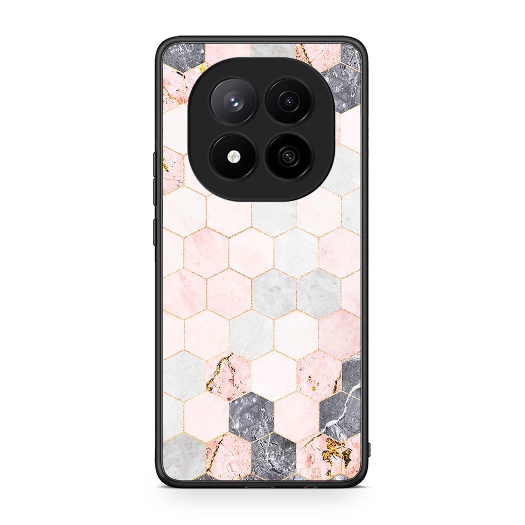 4 - Xiaomi Redmi Note 14 Pro Plus 5G Hexagon Pink Marble case, cover, bumper