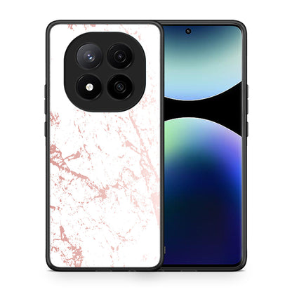 Θήκη Xiaomi Redmi Note 14 Pro Plus 5G Pink Splash Marble από τη Smartfits με σχέδιο στο πίσω μέρος και μαύρο περίβλημα | Xiaomi Redmi Note 14 Pro Plus 5G Pink Splash Marble case with colorful back and black bezels