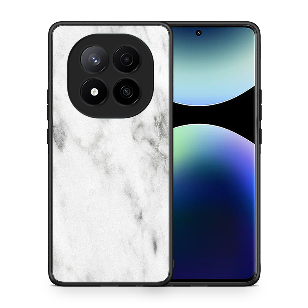 Θήκη Xiaomi Redmi Note 14 Pro Plus 5G White Marble από τη Smartfits με σχέδιο στο πίσω μέρος και μαύρο περίβλημα | Xiaomi Redmi Note 14 Pro Plus 5G White Marble case with colorful back and black bezels