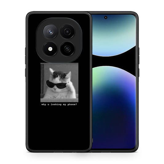 Θήκη Xiaomi Redmi Note 14 Pro Plus 5G Meme Cat από τη Smartfits με σχέδιο στο πίσω μέρος και μαύρο περίβλημα | Xiaomi Redmi Note 14 Pro Plus 5G Meme Cat case with colorful back and black bezels