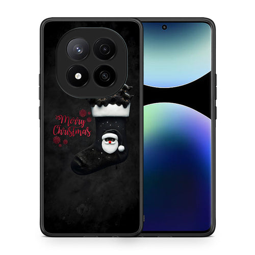 Θήκη Xiaomi Redmi Note 14 Pro Plus 5G Merry Cat Christmas από τη Smartfits με σχέδιο στο πίσω μέρος και μαύρο περίβλημα | Xiaomi Redmi Note 14 Pro Plus 5G Merry Cat Christmas case with colorful back and black bezels