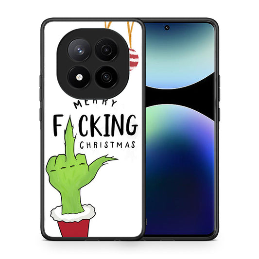 Θήκη Xiaomi Redmi Note 14 Pro Plus 5G Merry F Xmas από τη Smartfits με σχέδιο στο πίσω μέρος και μαύρο περίβλημα | Xiaomi Redmi Note 14 Pro Plus 5G Merry F Xmas case with colorful back and black bezels