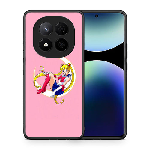 Θήκη Xiaomi Redmi Note 14 Pro Plus 5G Moon Girl από τη Smartfits με σχέδιο στο πίσω μέρος και μαύρο περίβλημα | Xiaomi Redmi Note 14 Pro Plus 5G Moon Girl case with colorful back and black bezels