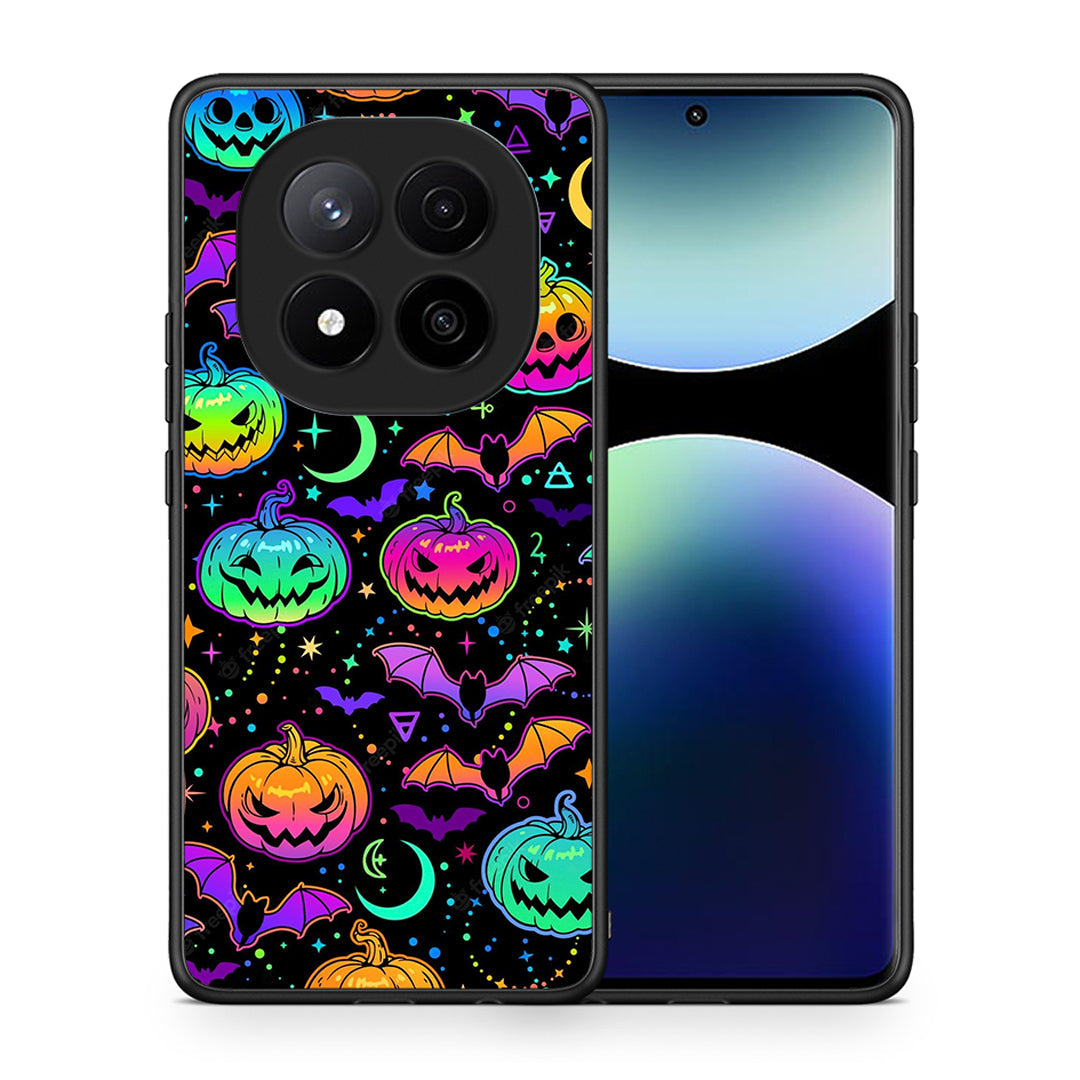 Θήκη Xiaomi Redmi Note 14 Pro Plus 5G Neon Halloween από τη Smartfits με σχέδιο στο πίσω μέρος και μαύρο περίβλημα | Xiaomi Redmi Note 14 Pro Plus 5G Neon Halloween case with colorful back and black bezels