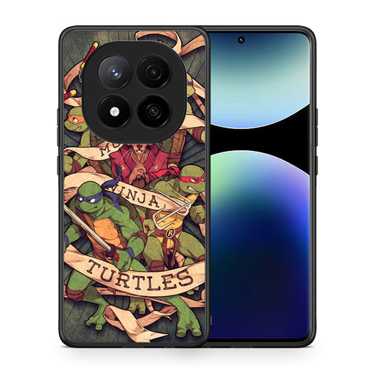 Θήκη Xiaomi Redmi Note 14 Pro Plus 5G Ninja Turtles από τη Smartfits με σχέδιο στο πίσω μέρος και μαύρο περίβλημα | Xiaomi Redmi Note 14 Pro Plus 5G Ninja Turtles case with colorful back and black bezels