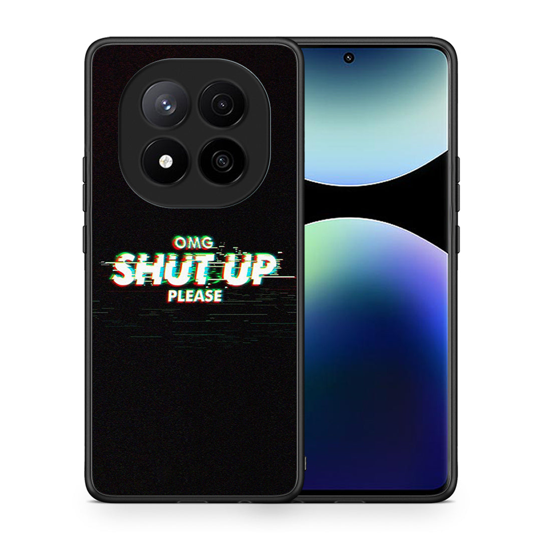 Θήκη Xiaomi Redmi Note 14 Pro Plus 5G OMG ShutUp από τη Smartfits με σχέδιο στο πίσω μέρος και μαύρο περίβλημα | Xiaomi Redmi Note 14 Pro Plus 5G OMG ShutUp case with colorful back and black bezels