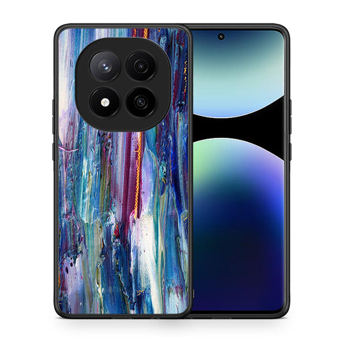 Θήκη Xiaomi Redmi Note 14 Pro Plus 5G Winter Paint από τη Smartfits με σχέδιο στο πίσω μέρος και μαύρο περίβλημα | Xiaomi Redmi Note 14 Pro Plus 5G Winter Paint case with colorful back and black bezels