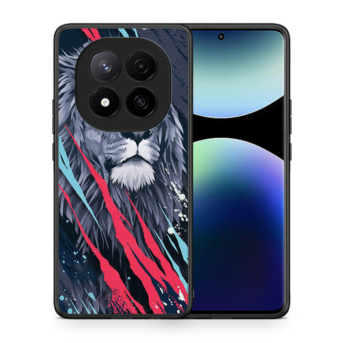 Θήκη Xiaomi Redmi Note 14 Pro Plus 5G Lion Designer PopArt από τη Smartfits με σχέδιο στο πίσω μέρος και μαύρο περίβλημα | Xiaomi Redmi Note 14 Pro Plus 5G Lion Designer PopArt case with colorful back and black bezels