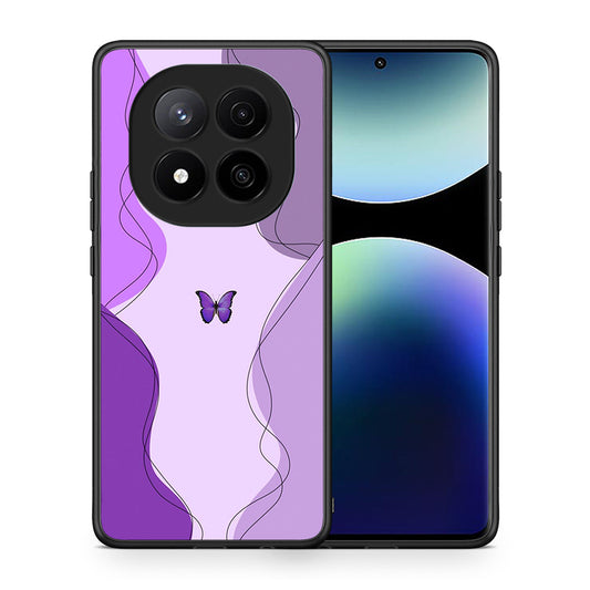 Purple Mariposa - Xiaomi Redmi Note 14 Pro Plus 5G θήκη