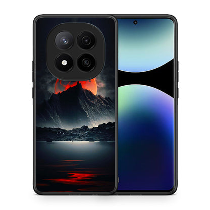 Θήκη Xiaomi Redmi Note 14 Pro Plus 5G Red Full Moon από τη Smartfits με σχέδιο στο πίσω μέρος και μαύρο περίβλημα | Xiaomi Redmi Note 14 Pro Plus 5G Red Full Moon case with colorful back and black bezels