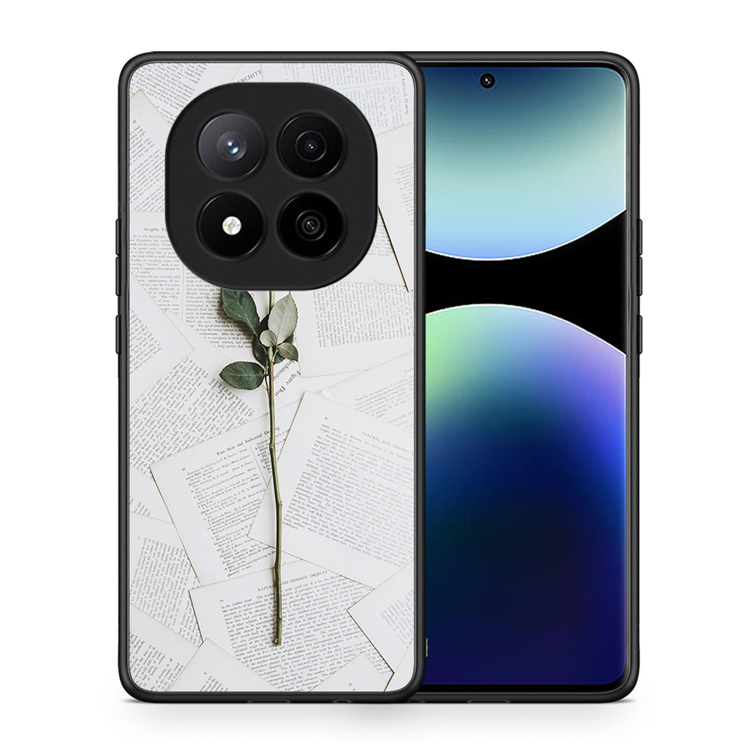 Θήκη Xiaomi Redmi Note 14 Pro Plus 5G Red Rose από τη Smartfits με σχέδιο στο πίσω μέρος και μαύρο περίβλημα | Xiaomi Redmi Note 14 Pro Plus 5G Red Rose case with colorful back and black bezels