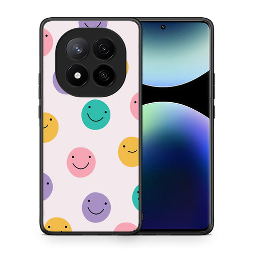 Θήκη Xiaomi Redmi Note 14 Pro Plus 5G Smiley Faces από τη Smartfits με σχέδιο στο πίσω μέρος και μαύρο περίβλημα | Xiaomi Redmi Note 14 Pro Plus 5G Smiley Faces case with colorful back and black bezels