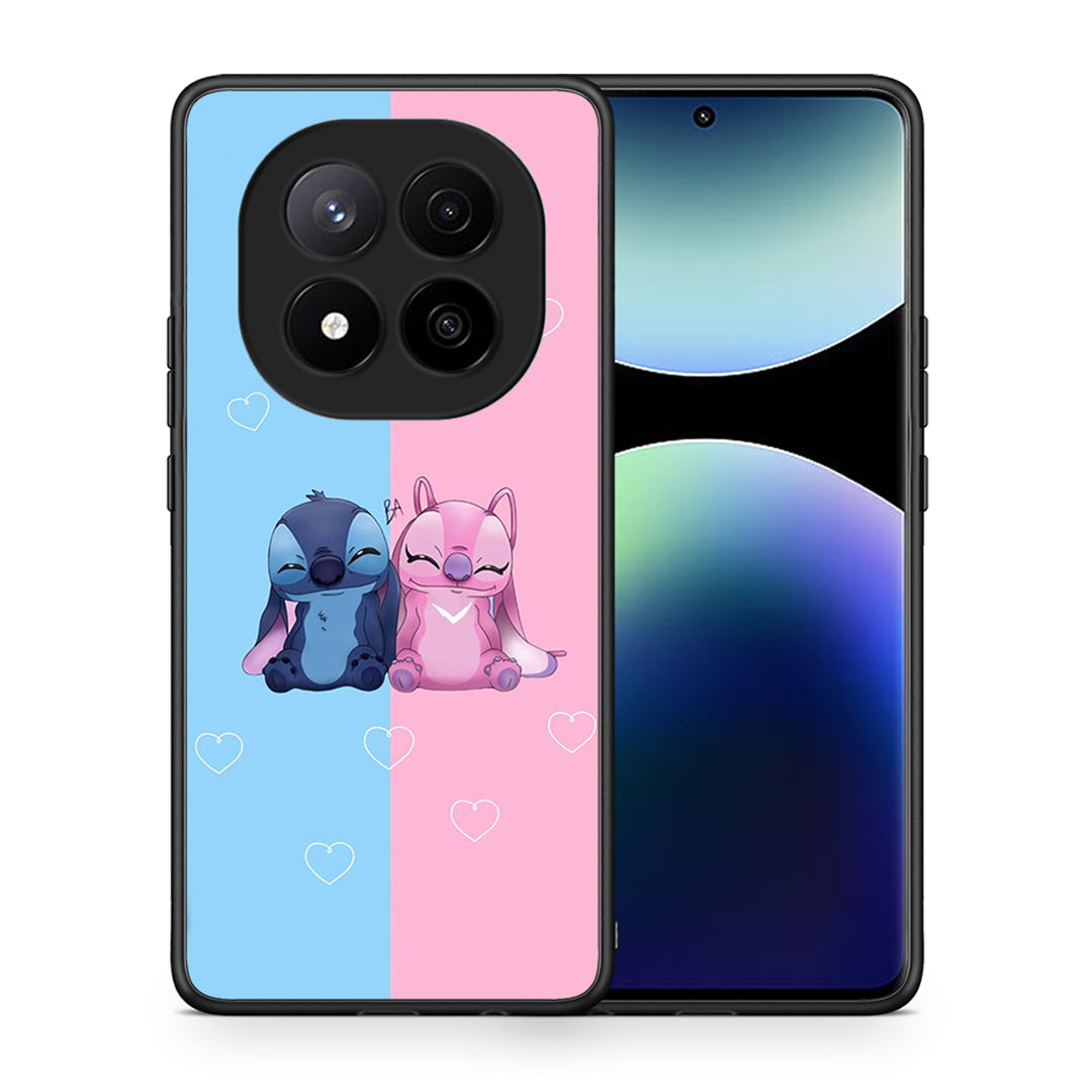 Θήκη Xiaomi Redmi Note 14 Pro Plus 5G Stitch And Angel από τη Smartfits με σχέδιο στο πίσω μέρος και μαύρο περίβλημα | Xiaomi Redmi Note 14 Pro Plus 5G Stitch And Angel case with colorful back and black bezels