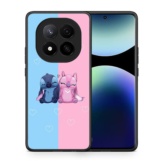 Θήκη Xiaomi Redmi Note 14 Pro Plus 5G Stitch And Angel από τη Smartfits με σχέδιο στο πίσω μέρος και μαύρο περίβλημα | Xiaomi Redmi Note 14 Pro Plus 5G Stitch And Angel case with colorful back and black bezels