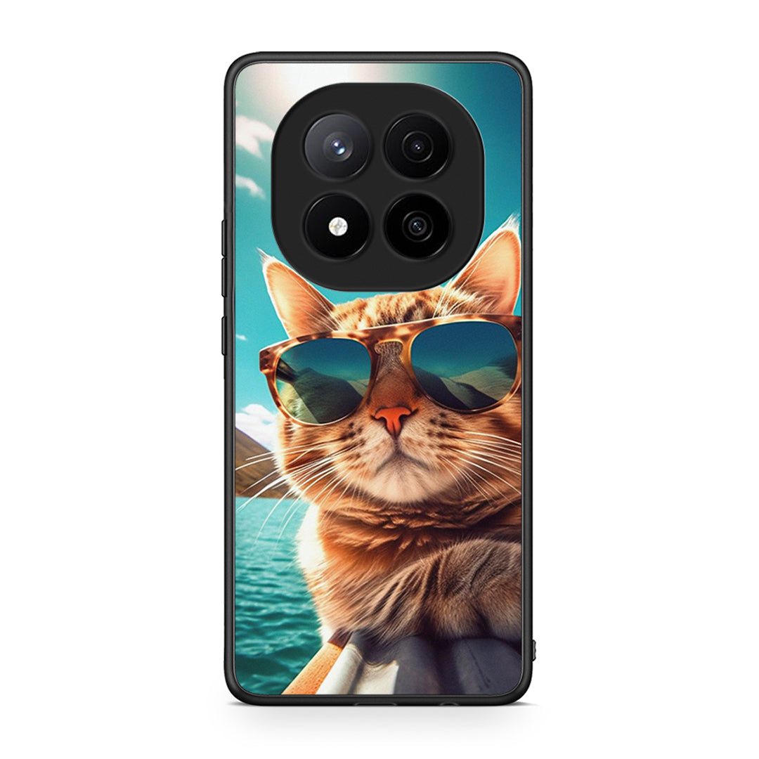 Xiaomi Redmi Note 14 Pro Plus 5G Summer Cat θήκη από τη Smartfits με σχέδιο στο πίσω μέρος και μαύρο περίβλημα | Smartphone case with colorful back and black bezels by Smartfits