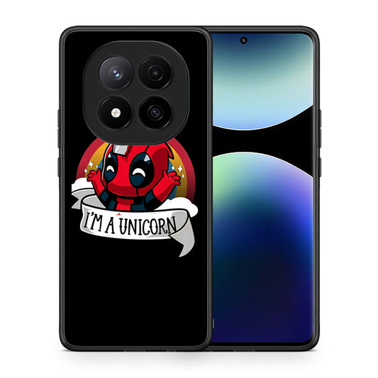 Θήκη Xiaomi Redmi Note 14 Pro Plus 5G Unicorn Deadpool από τη Smartfits με σχέδιο στο πίσω μέρος και μαύρο περίβλημα | Xiaomi Redmi Note 14 Pro Plus 5G Unicorn Deadpool case with colorful back and black bezels