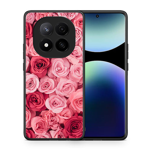 Θήκη Xiaomi Redmi Note 14 Pro Plus 5G RoseGarden Valentine από τη Smartfits με σχέδιο στο πίσω μέρος και μαύρο περίβλημα | Xiaomi Redmi Note 14 Pro Plus 5G RoseGarden Valentine case with colorful back and black bezels