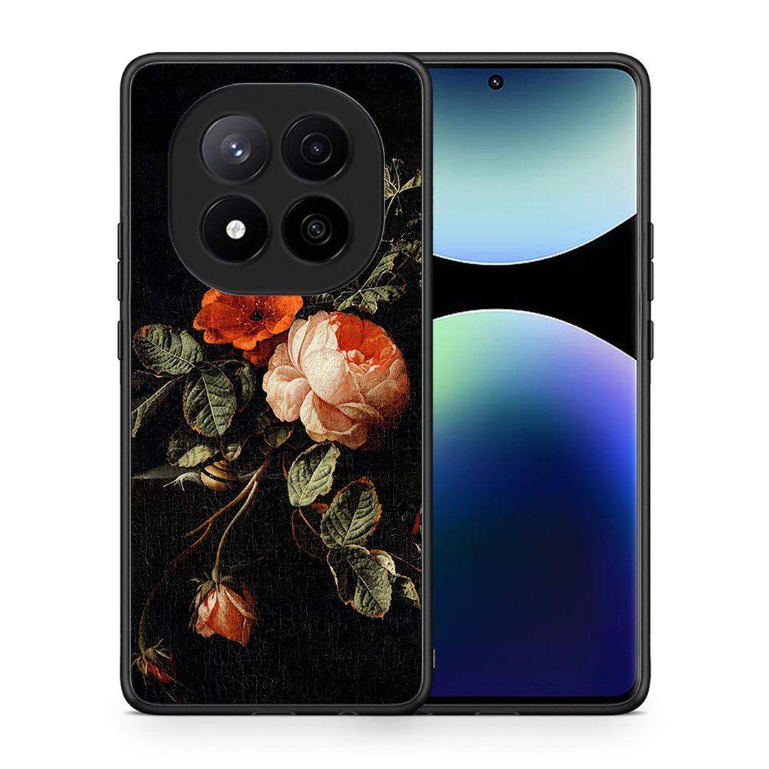 Θήκη Xiaomi Redmi Note 14 Pro Plus 5G Vintage Roses από τη Smartfits με σχέδιο στο πίσω μέρος και μαύρο περίβλημα | Xiaomi Redmi Note 14 Pro Plus 5G Vintage Roses case with colorful back and black bezels