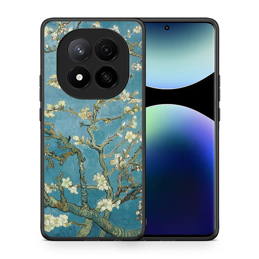 Θήκη Xiaomi Redmi Note 14 Pro Plus 5G White Blossoms από τη Smartfits με σχέδιο στο πίσω μέρος και μαύρο περίβλημα | Xiaomi Redmi Note 14 Pro Plus 5G White Blossoms case with colorful back and black bezels