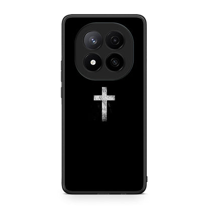 Xiaomi Redmi Note 14 Pro Plus 5G White Cross θήκη από τη Smartfits με σχέδιο στο πίσω μέρος και μαύρο περίβλημα | Smartphone case with colorful back and black bezels by Smartfits