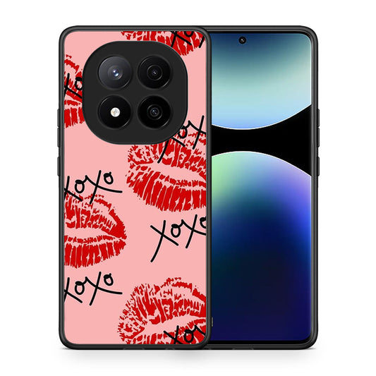 Θήκη Xiaomi Redmi Note 14 Pro Plus 5G XOXO Lips από τη Smartfits με σχέδιο στο πίσω μέρος και μαύρο περίβλημα | Xiaomi Redmi Note 14 Pro Plus 5G XOXO Lips case with colorful back and black bezels