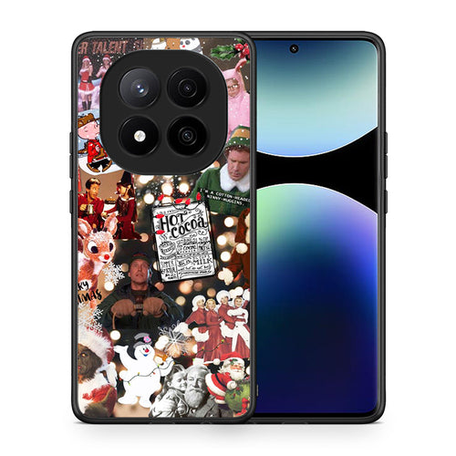 Θήκη Xiaomi Redmi Note 14 Pro Plus 5G Xmas Movies από τη Smartfits με σχέδιο στο πίσω μέρος και μαύρο περίβλημα | Xiaomi Redmi Note 14 Pro Plus 5G Xmas Movies case with colorful back and black bezels