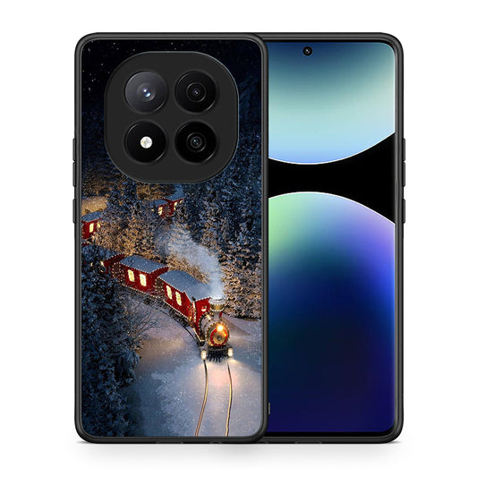 Θήκη Xiaomi Redmi Note 14 Pro Plus 5G Xmas Train από τη Smartfits με σχέδιο στο πίσω μέρος και μαύρο περίβλημα | Xiaomi Redmi Note 14 Pro Plus 5G Xmas Train case with colorful back and black bezels