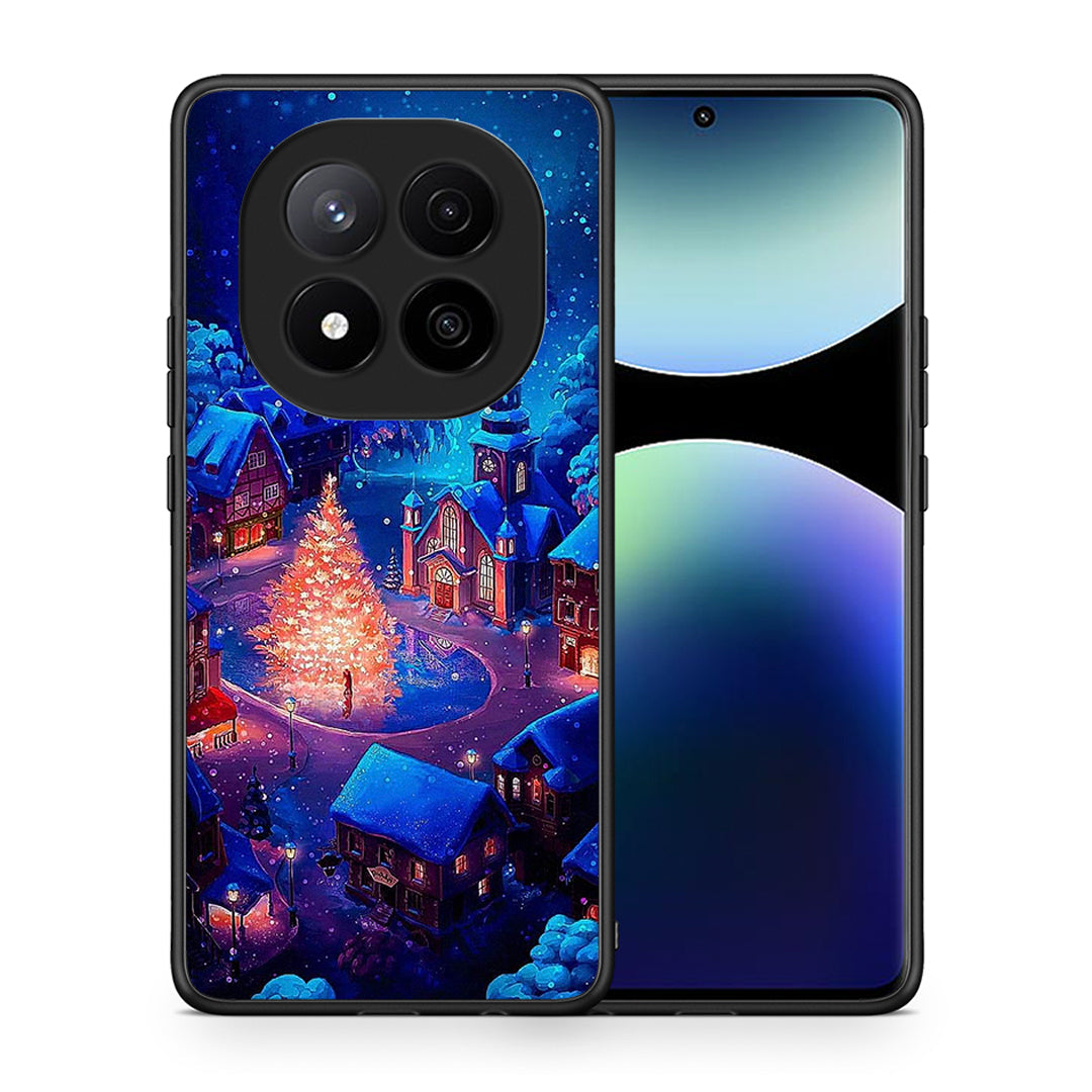 Θήκη Xiaomi Redmi Note 14 Pro Plus 5G Xmas Village από τη Smartfits με σχέδιο στο πίσω μέρος και μαύρο περίβλημα | Xiaomi Redmi Note 14 Pro Plus 5G Xmas Village case with colorful back and black bezels