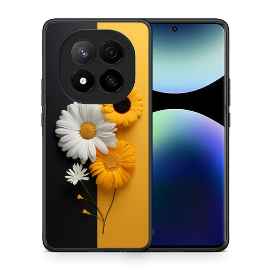 Θήκη Xiaomi Redmi Note 14 Pro Plus 5G Yellow Daisies από τη Smartfits με σχέδιο στο πίσω μέρος και μαύρο περίβλημα | Xiaomi Redmi Note 14 Pro Plus 5G Yellow Daisies case with colorful back and black bezels