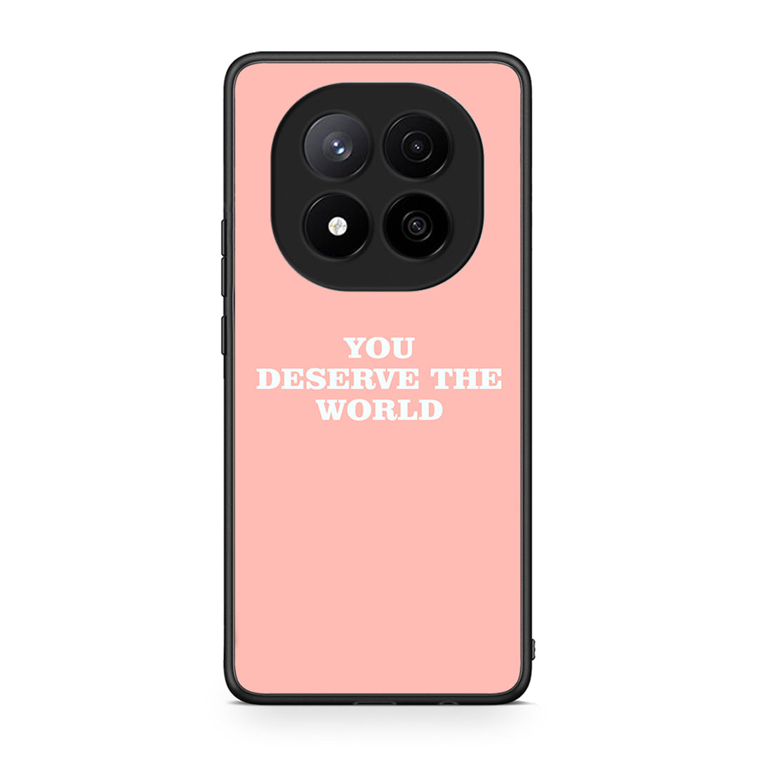 Xiaomi Redmi Note 14 Pro Plus 5G You Deserve The World Θήκη Αγίου Βαλεντίνου από τη Smartfits με σχέδιο στο πίσω μέρος και μαύρο περίβλημα | Smartphone case with colorful back and black bezels by Smartfits