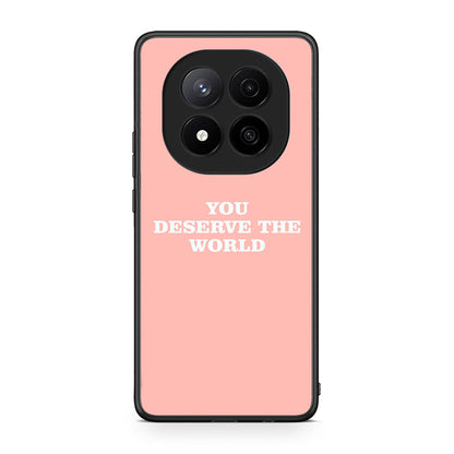 Xiaomi Redmi Note 14 Pro Plus 5G You Deserve The World Θήκη Αγίου Βαλεντίνου από τη Smartfits με σχέδιο στο πίσω μέρος και μαύρο περίβλημα | Smartphone case with colorful back and black bezels by Smartfits