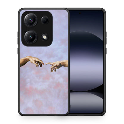 Θήκη Xiaomi Redmi Note 14S Adam Hand από τη Smartfits με σχέδιο στο πίσω μέρος και μαύρο περίβλημα | Xiaomi Redmi Note 14S Adam Hand case with colorful back and black bezels
