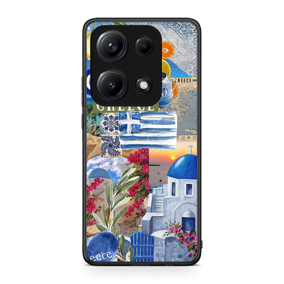 Xiaomi Redmi Note 14S All Greek Θήκη από τη Smartfits με σχέδιο στο πίσω μέρος και μαύρο περίβλημα | Smartphone case with colorful back and black bezels by Smartfits