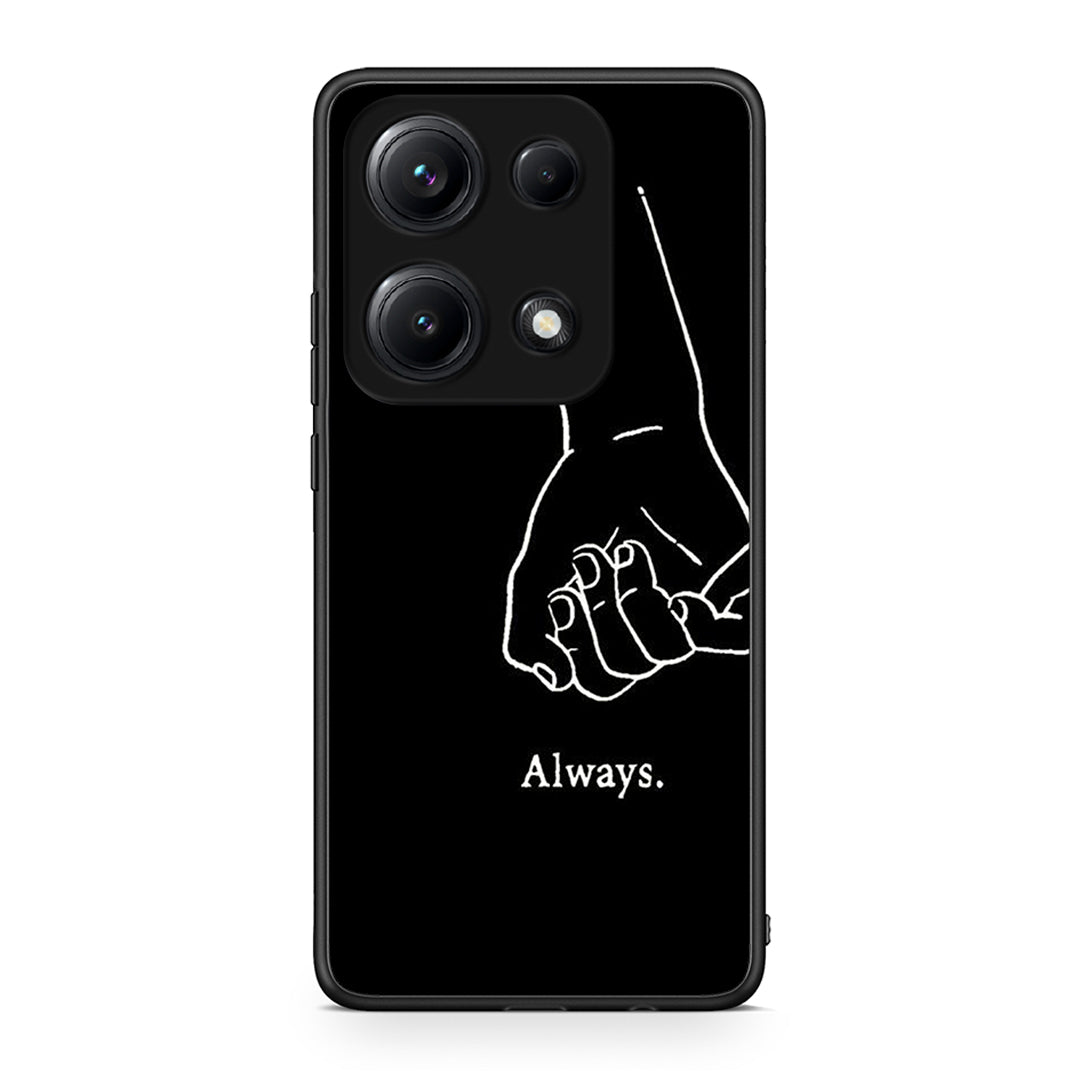 Xiaomi Redmi Note 14S Always & Forever 1 Θήκη Αγίου Βαλεντίνου από τη Smartfits με σχέδιο στο πίσω μέρος και μαύρο περίβλημα | Smartphone case with colorful back and black bezels by Smartfits