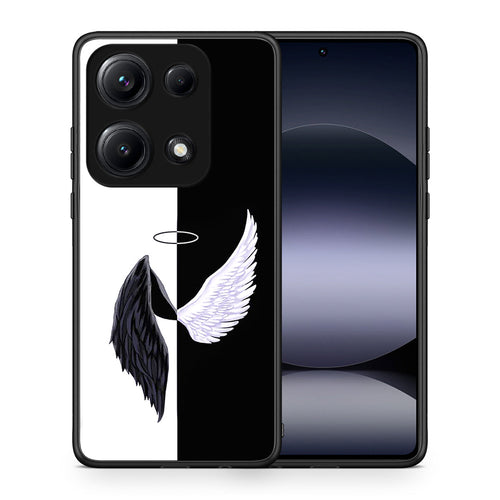 Θήκη Xiaomi Redmi Note 14S Angels Demons από τη Smartfits με σχέδιο στο πίσω μέρος και μαύρο περίβλημα | Xiaomi Redmi Note 14S Angels Demons case with colorful back and black bezels