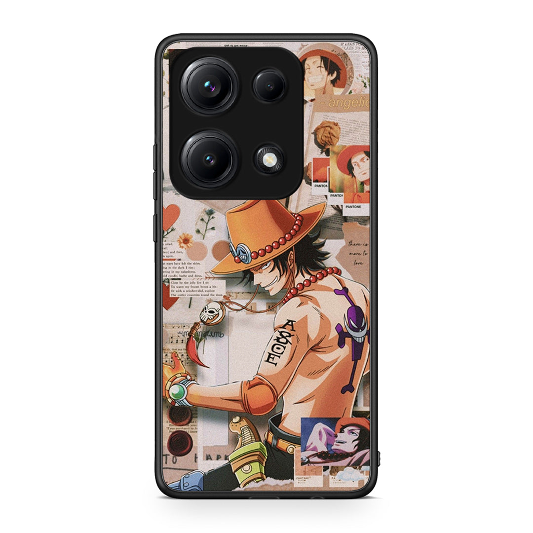 Xiaomi Redmi Note 14S Anime Collage θήκη από τη Smartfits με σχέδιο στο πίσω μέρος και μαύρο περίβλημα | Smartphone case with colorful back and black bezels by Smartfits