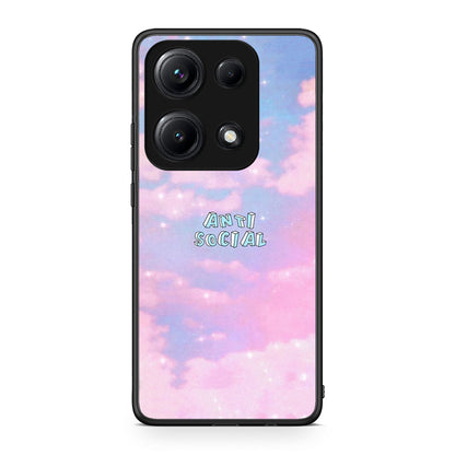Xiaomi Redmi Note 14S Anti Social Θήκη Αγίου Βαλεντίνου από τη Smartfits με σχέδιο στο πίσω μέρος και μαύρο περίβλημα | Smartphone case with colorful back and black bezels by Smartfits